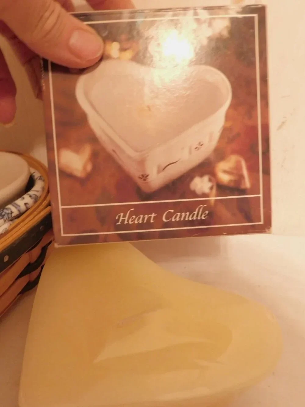 *** Longaberger Little Love Sweetheart Basket & Mini Heart Dish & Candle Set ***